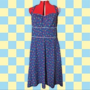 Torrid Vintage Cherry and Polka Dot Halter Dress
